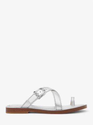 Ashton Metallic Leather Flat Sandal image number 1