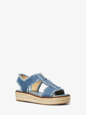 Espadrille Berkley van gerafeld denim