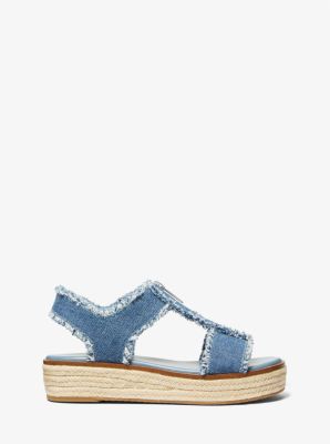 Espadrille Berkley aus ausgefranstem Denim