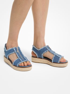 Espadrille Berkley aus ausgefranstem Denim