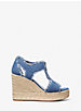 Berkley Frayed Denim Wedge Sandal image number 1