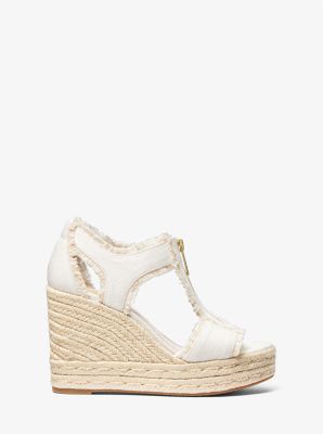 Berkley Frayed Denim Wedge Sandal image number 1