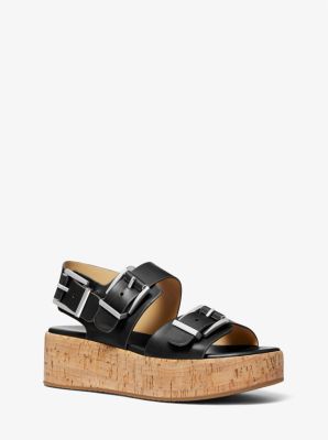 Flatform-Sandale Colby aus Leder image number 0