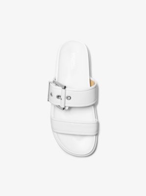 Colby Leather Slide Sandal | Michael Kors