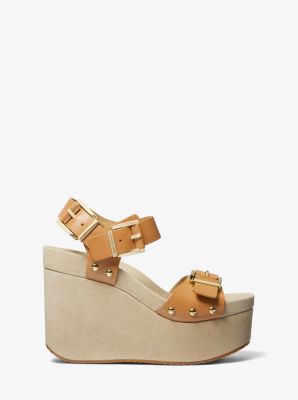 Michael kors ellen clearance leather wedge