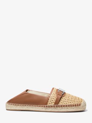 Espadrille Ember en cuir et paille