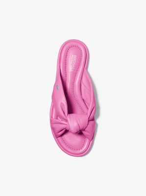 Sandale &agrave; enfiler Elena en cuir in CERISE | Michael Kors