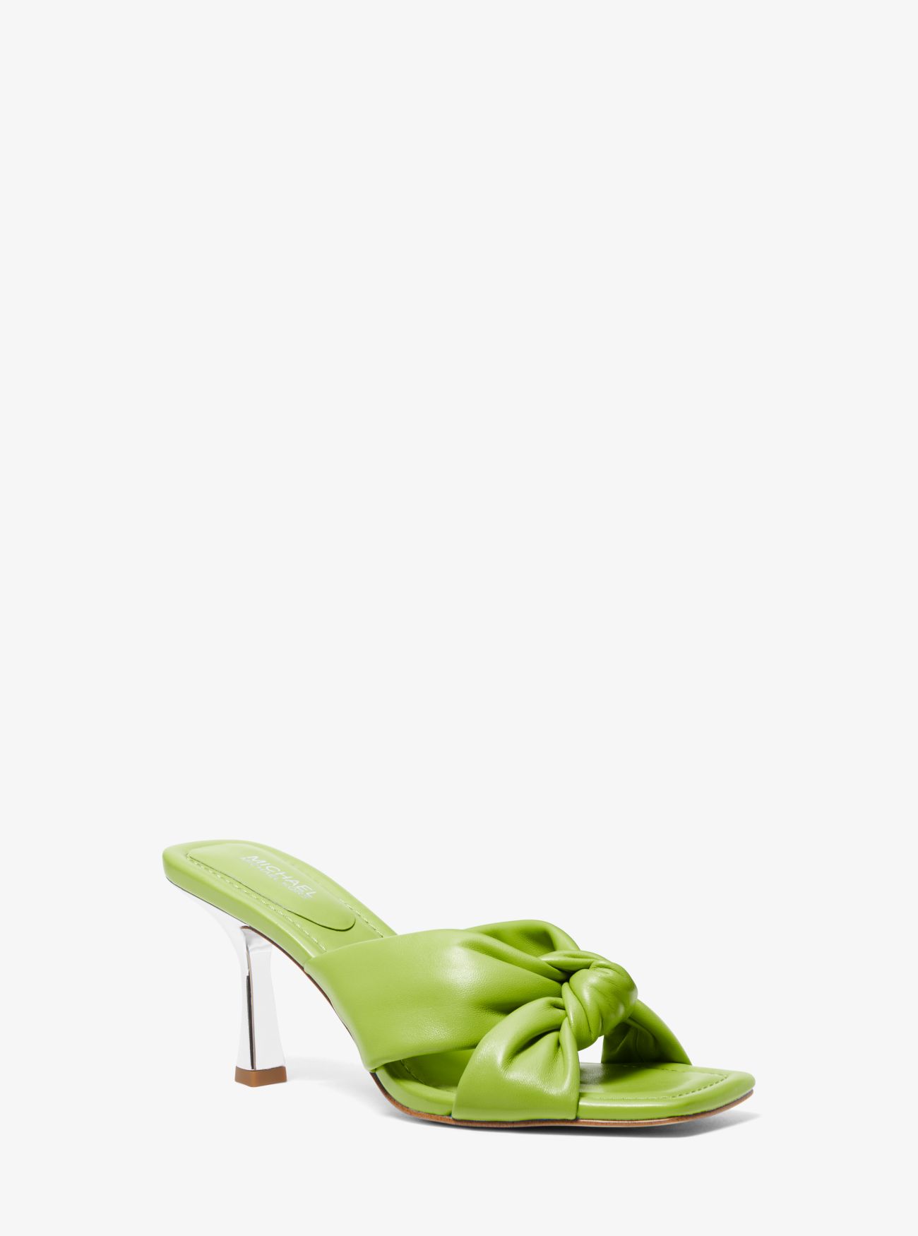 MK Elena Leather Sandal - Green - Michael Kors