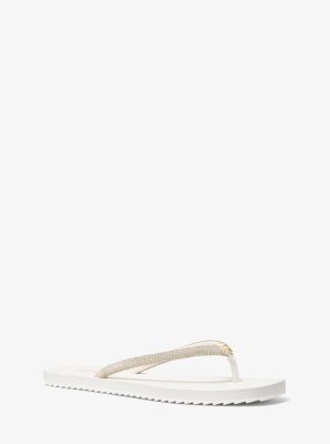 Michael Kors Jinx Crystal-Embellished Flip Flop International Shipping