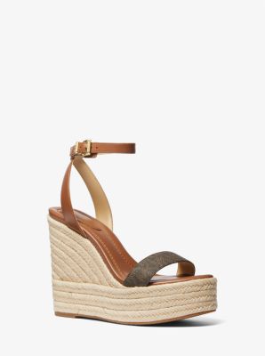 Wedges Espadrille Platform Leather Wedge Sandals Michael Kors