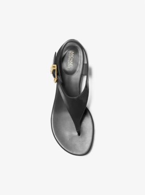 Michael kors black thong sandals online