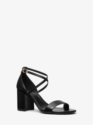 MK Sophie Flex Leather Sandal - Black - Michael Kors MICHAEL Michael Kors