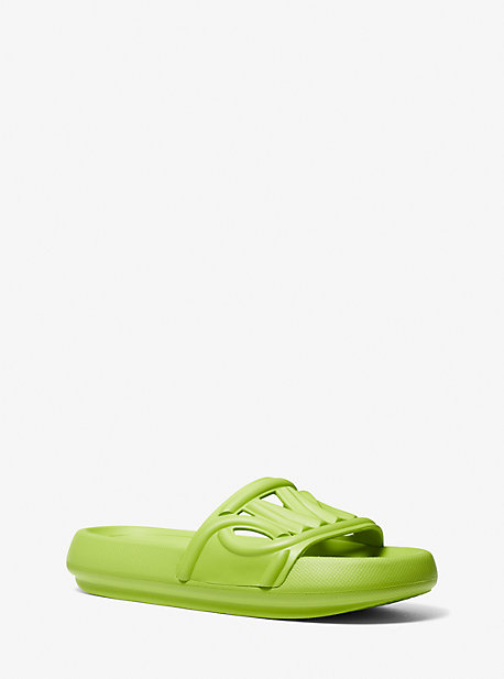 Michael Kors Splash Scuba Slide Sandal In Green