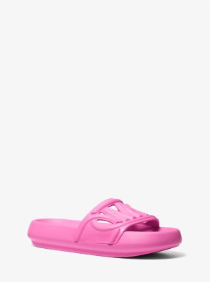 Shop Michael Kors Splash Scuba Slide Sandal In Pink