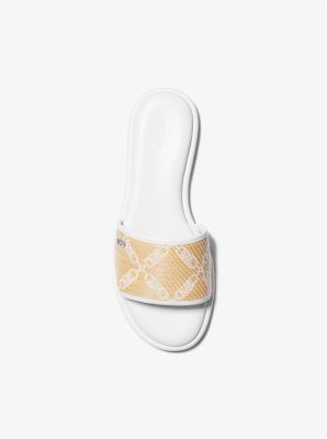 Saylor Empire Logo Jacquard Straw Slide Sandal image number 2