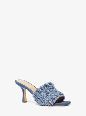 Tessa Frayed Denim Mule Sandal image number 0