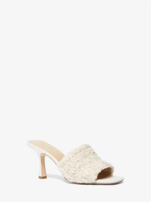 Tessa White Denim Mule Sandal image number 0