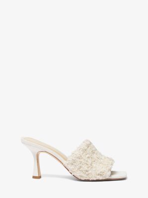 Mule tipo sandalia Tessa de denim blanco image number 1