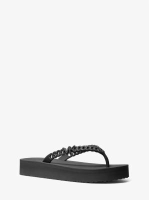 Michaelkors Zaza Platform Flip Flop,BLACK