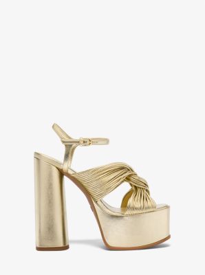 Plateau-Sandale Alessia in Metallic-Optik