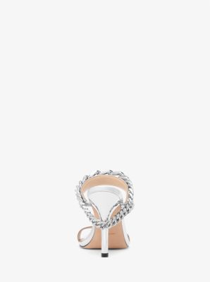 Bianca Embellished Metallic Leather Sandal