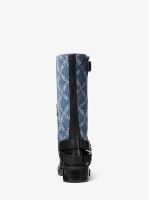 Crosby Empire Diamond Jacquard Denim Moto Boot image number 3