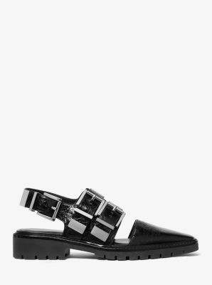 Slingback-Loafer Darrington aus Lackleder in Krakelee-Optik image number 1