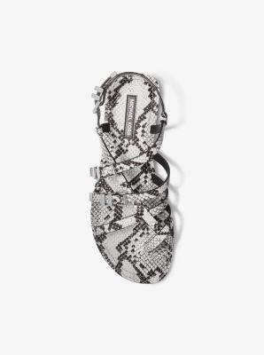 Darrington Snake Embossed Leather Sandal image number 2