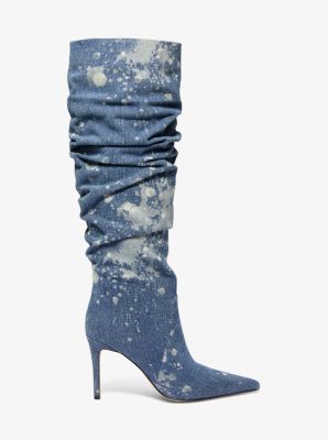 Stiefel Dawn aus gebleichtem Denim image number 1