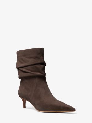 Michael Kors Dawn Suede Ankle Boot In Brown