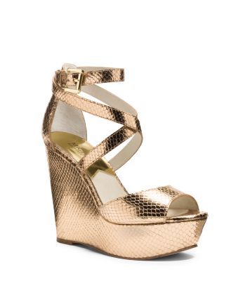 Michael michael kors gabriella leather wedge online