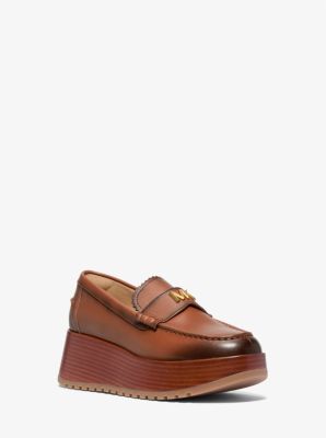 Indy Burnished Leather Platform Loafer image number 0