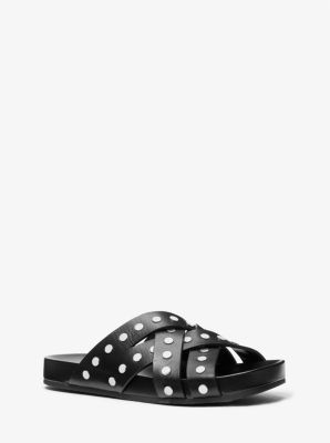 Irene Studded Leather Flat Sandal image number 0