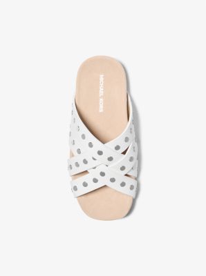 Irene Studded Leather Flat Sandal