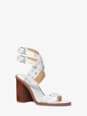 Irene Studded Leather Block Heel Sandal image number 0