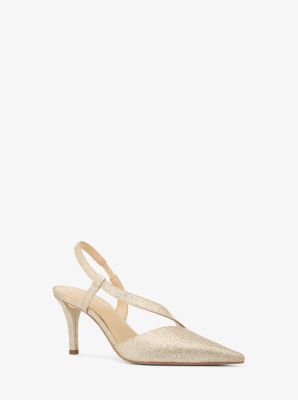 Pumps Jaida aus Leder mit Glitzer