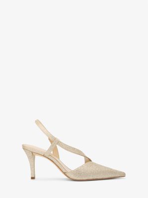 Pumps Jaida aus Leder mit Glitzer