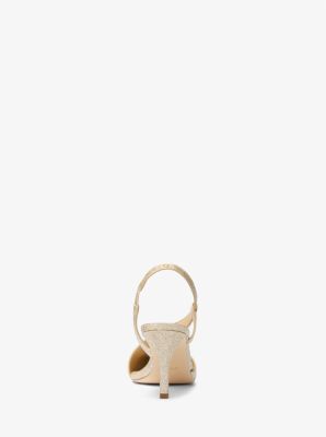 Pumps Jaida aus Leder mit Glitzer