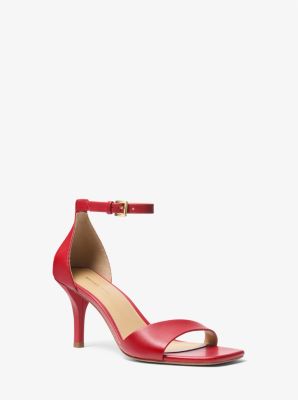 MK Sandale Jaida Aus Leder - Rot