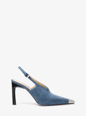 Décolleté Kasia slingback in denim image number 1