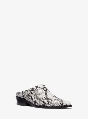 Nash Snake Embossed Leather Mule image number 0