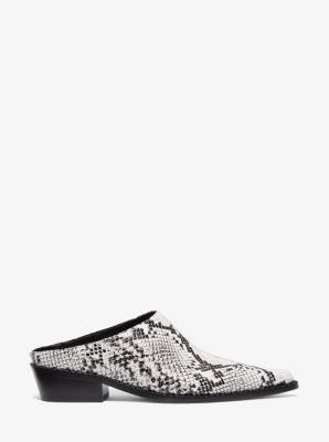 Nash Snake Embossed Leather Mule image number 1