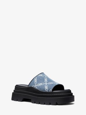 Kendra Empire Diamond Jacquard Denim Slide Sandal image number 0