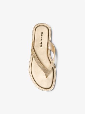 Flip-Flop Koko aus Leder in Metallic-Krakelee-Optik image number 2