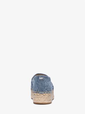 Espadrille Lynn en denim avec semelle compensée et logo en relief image number 2