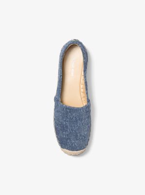 Espadrilla Lynn in denim con plateau e logo in rilievo image number 3