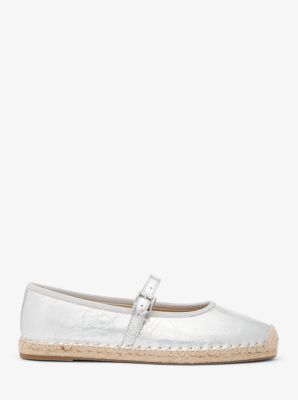 Espadrilla stile ballerina Lynn in pelle metallizzata