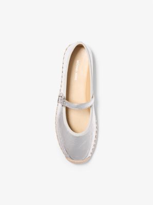 Espadrilla stile ballerina Lynn in pelle metallizzata