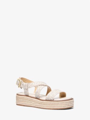 Espadrille-Sandale Lynn mit Signature-Logomuster und Plateau