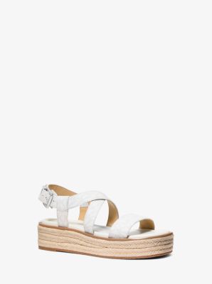 Lynn Signature Logo Platform Espadrille Sandal